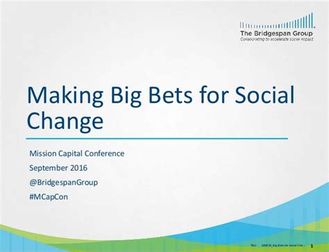 nonprofit big bet|Making Better Big Bets .